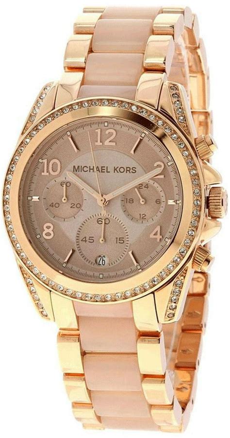 michael kors blair gold|Blair Mini Pavé Rose Gold.